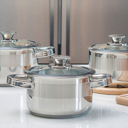 Набор посуды Furore high – 4 предмета – 3 кастрюли и сотейник детальная картинка 