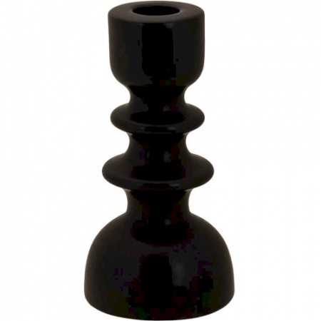 Подсвечник 8.2х8.2х(h)16.5см BLACK детальная картинка 