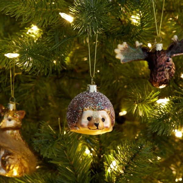 Фото Новогоднее украшение из стекла Vondels "Eжик" 6см