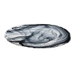 Блюдо овальное стеклянное 38x25x(h)3см Focus черный дым детальная картинка 