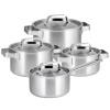 Набор посуды Ruby triply – 4 предмета – 3 кастрюли и сотейник детальная картинка 