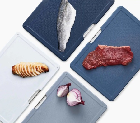 Набор разделочных досок 34x24см Folio голубой, 4шт - 60193 Joseph Joseph детальная картинка 