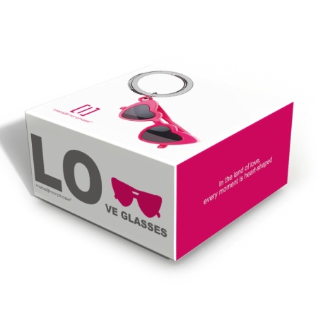 Брелок для ключей "Солнечные очки в форме сердец" детальная картинка 