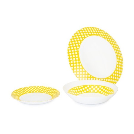 Набор тарелок AGATHA YELLOW, 18шт детальная картинка 