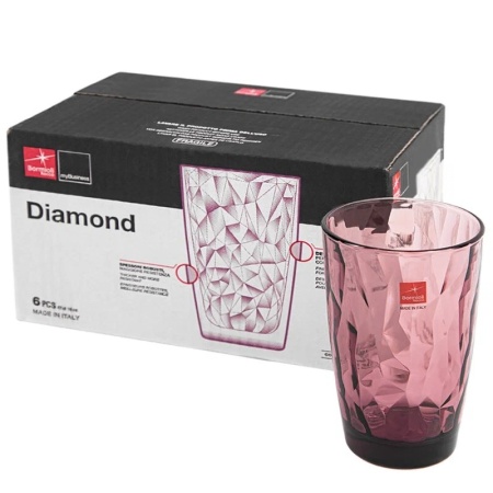 Набор стаканов 470мл DIAMOND фиолетовый, 6шт детальная картинка 