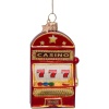 Новогоднее украшение из стекла Vondels "Красный игровой автомат" 10.5см детальная картинка 