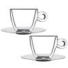 Набор чашек с блюдцами 300мл Thermic Glass, 2шт детальная картинка 