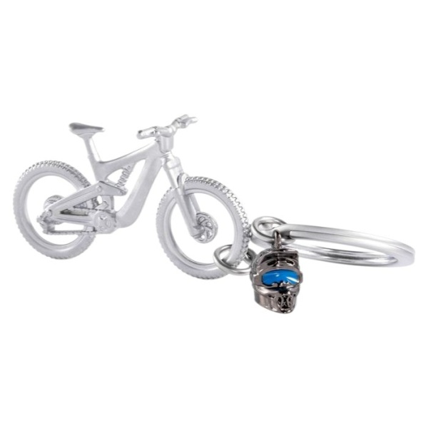 Фото Брелок для ключей "Горный велосипед и шлем"