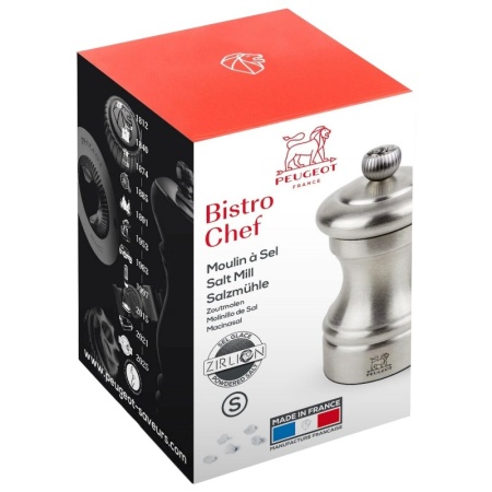 Мельница для соли BISTRO CHEF Stainless Steel 10см ZIRLION детальная картинка 