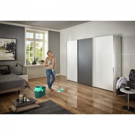 Комплект для уборки Clean Twist XL Mobile ведро 20л на колесиках с отжимом и швабра 42см детальная картинка 