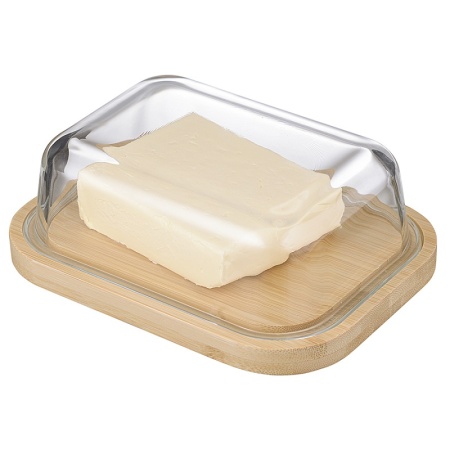 Масленка стеклянная 18x14x6см детальная картинка 