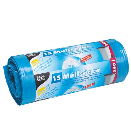 Мешок мусорный 240л, 15шт детальная картинка 