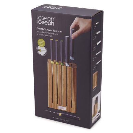 Набор ножей Elevate Knives Bamboo в подставке из бамбука - 10300 Joseph Joseph детальная картинка 