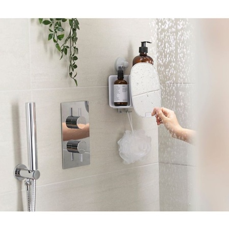 Органайзер для душа с зеркалом EasyStore белый - 70547 Joseph Joseph детальная картинка 