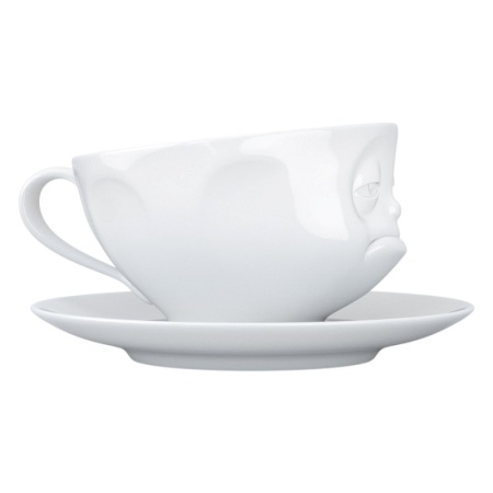 Чашка с блюдцем 200мл Tassen Snoozy белая детальная картинка 