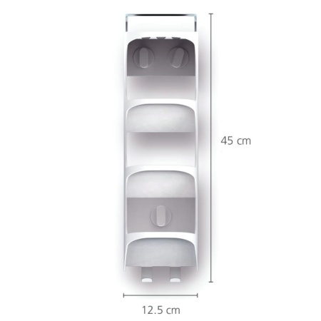 Полка для душа Capsule 4 яруса, белая - 70564 Joseph Joseph детальная картинка 