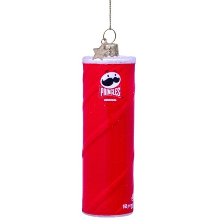 Новогоднее украшение из стекла Vondels "Чипсы Pringles" 12см детальная картинка 