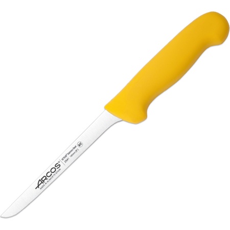 Нож обвалочный 16см прямой 2900 желтый детальная картинка 