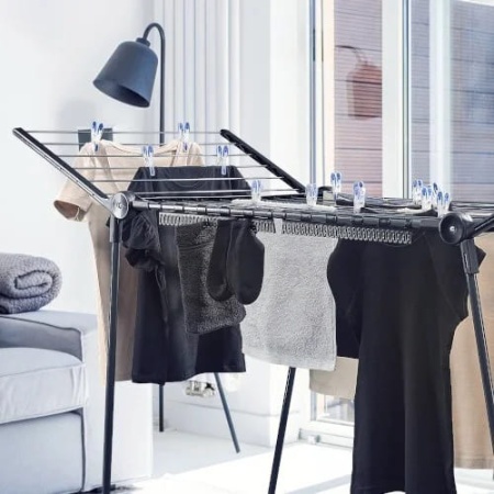 Сушилка для белья 87x157x66см PEGASUS 180 Solid Black детальная картинка 