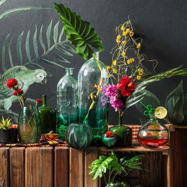 Фото Подсвечник 9х9х(h)8см LUCIA DARK GREEN