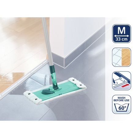 Швабра для пола Combi M 33см micro duo со стальной ручкой 140см детальная картинка 