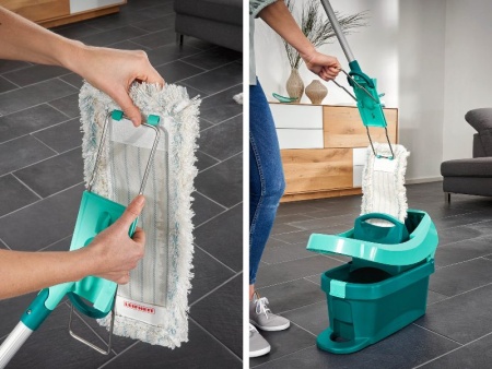 Швабра для пола Profi Cotton Plus XL 42см с телескопической стальной ручкой детальная картинка 