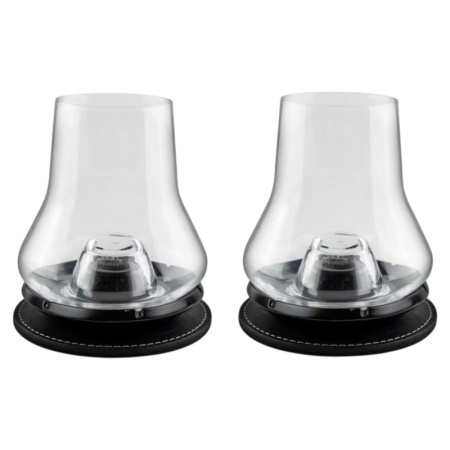 Набор стаканов для дегустации виски на охлаждающей подставке Whisky Atmosphere Noir mat, 2шт детальная картинка 
