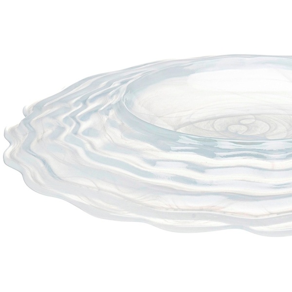Фото Блюдо стеклянное Ø27x(h)2см Osho белый дым