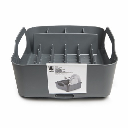 Сушилка для посуды Tub 36x34см темно-серая детальная картинка 