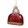 Новогоднее украшение из стекла Vondels "Коричневая сумка" 8см детальная картинка 