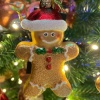 Новогоднее украшение из стекла Vondels "Имбирный пряничный человечек" 8.5см детальная картинка 