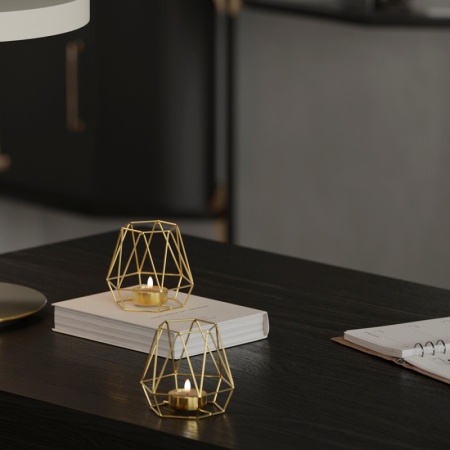 Подсвечник Ø10.5x9см Krister латунь детальная картинка 