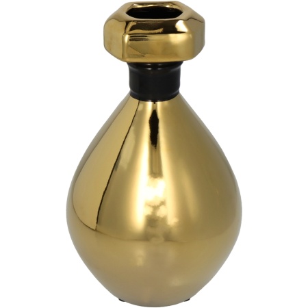 Ваза для цветов "Perfume Bottle" 15x15x25см золотая детальная картинка 