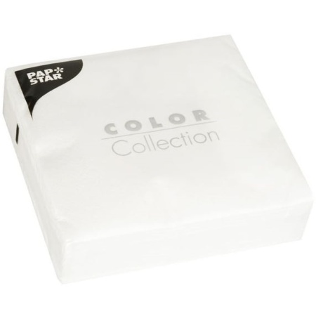 Салфетка 3сл 33x33см COLOR Collection белая, 50шт детальная картинка 