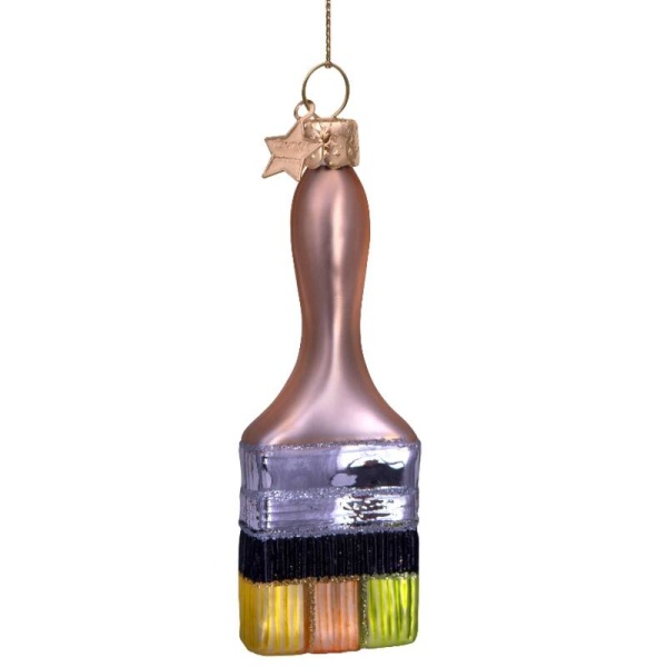 Фото Новогоднее украшение из стекла Vondels "Кисть Ван Гога" 11см - в подарочной коробке