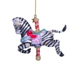 Новогоднее украшение из стекла Vondels "Карусель зебра" 10см детальная картинка 