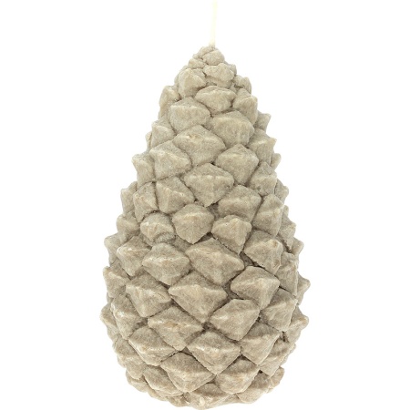 Свеча фигурная Шишка бежевая средняя 250г детальная картинка 