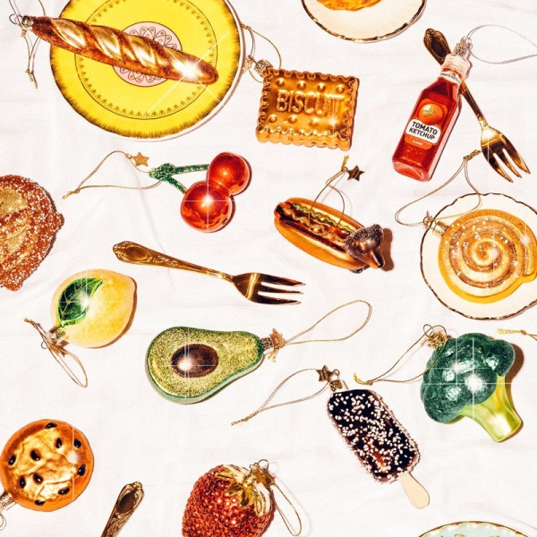 Фото Новогоднее украшение из стекла Vondels "Французский багет" 15см