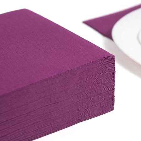 Салфетка 40х40см ROYAL Collection пурпурная, 50шт детальная картинка 