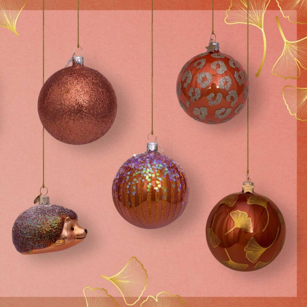 Фото Новогоднее украшение из стекла Vondels "Eжик" 6см