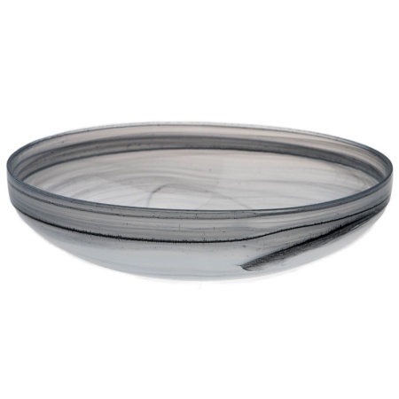 Салатник стеклянный Ø24x(h)5.5см Ethos черно-белый детальная картинка 