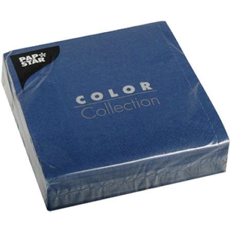 Салфетка 1сл 33x33см COLOR Collection синяя, 50шт детальная картинка 