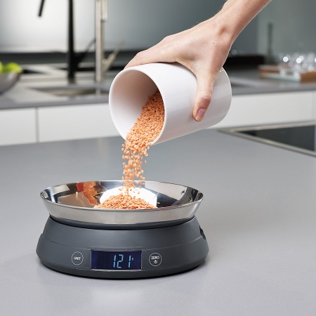 Весы кухонные Switchscale серые - 40054 Joseph Joseph детальная картинка 