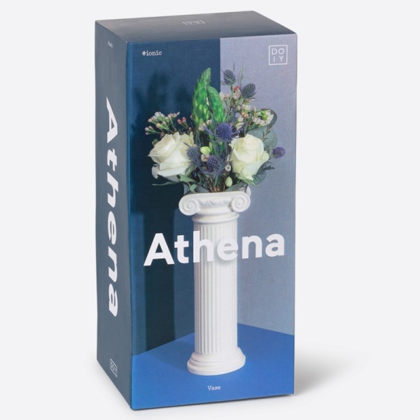 Ваза для цветов 25см Athena белая детальная картинка 