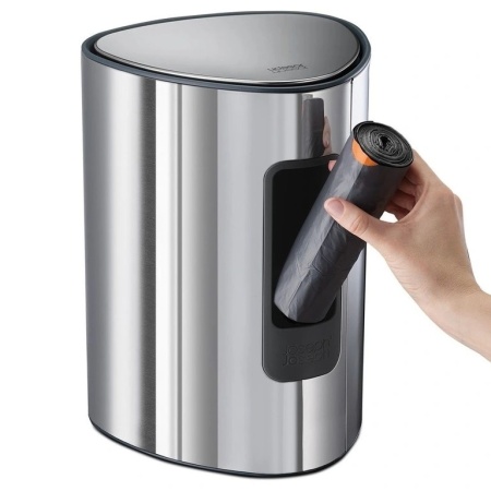 Контейнер для мусора EasyStore Luxe steel 5л - 70596 Joseph Joseph детальная картинка 