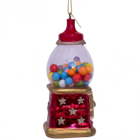 Новогоднее украшение из стекла Vondels "Автомат с жевательной резинкой" 11см детальная картинка 