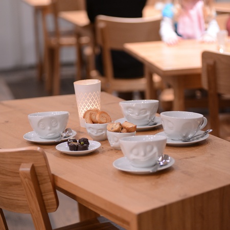 Чашка с блюдцем 200мл Tassen Kissing белая детальная картинка 