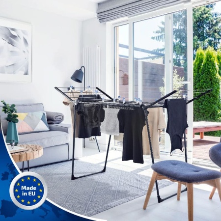 Сушилка для белья 87x157x66см PEGASUS 180 Solid Black детальная картинка 