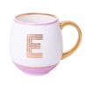 Кружка Library золотая буква «E» (розового цвета) детальная картинка 