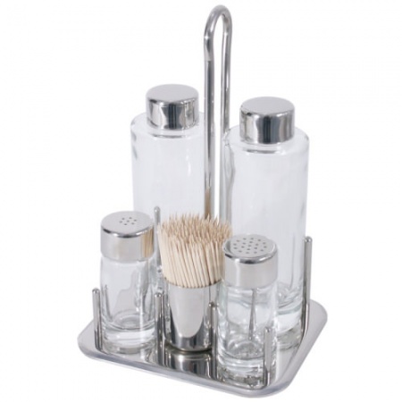 Набор для специй из 5 предметов премиум детальная картинка 